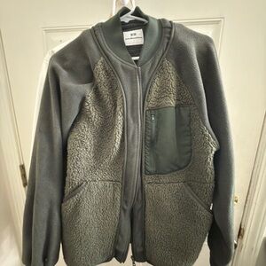 White Mountaineering Olive Fleece Jacket